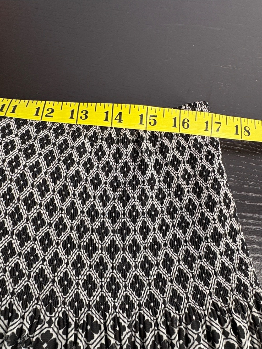 Max Studio Women's Black and Cream Patterned Skater Skirt - Picture 6 of 7